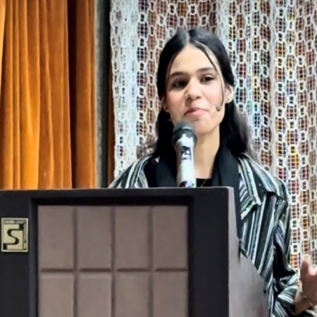 A declamation competition was organized, where students delivered speeches that effectively showcased their confidence, clarity of expression, and critical thinking skills.
